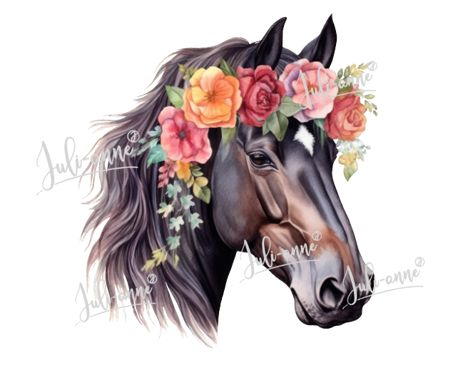 Bügelbild AQUARELL Pferd - 2