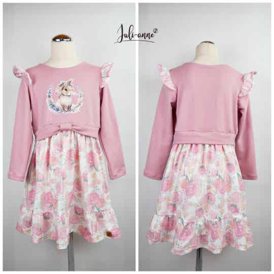 Girly Sweater - Kleid Blumen-Hase