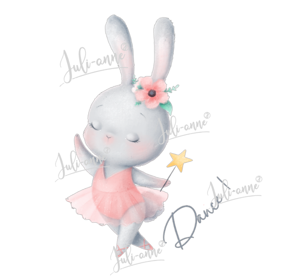 Bügelbild Hase Ballerina "Dance"