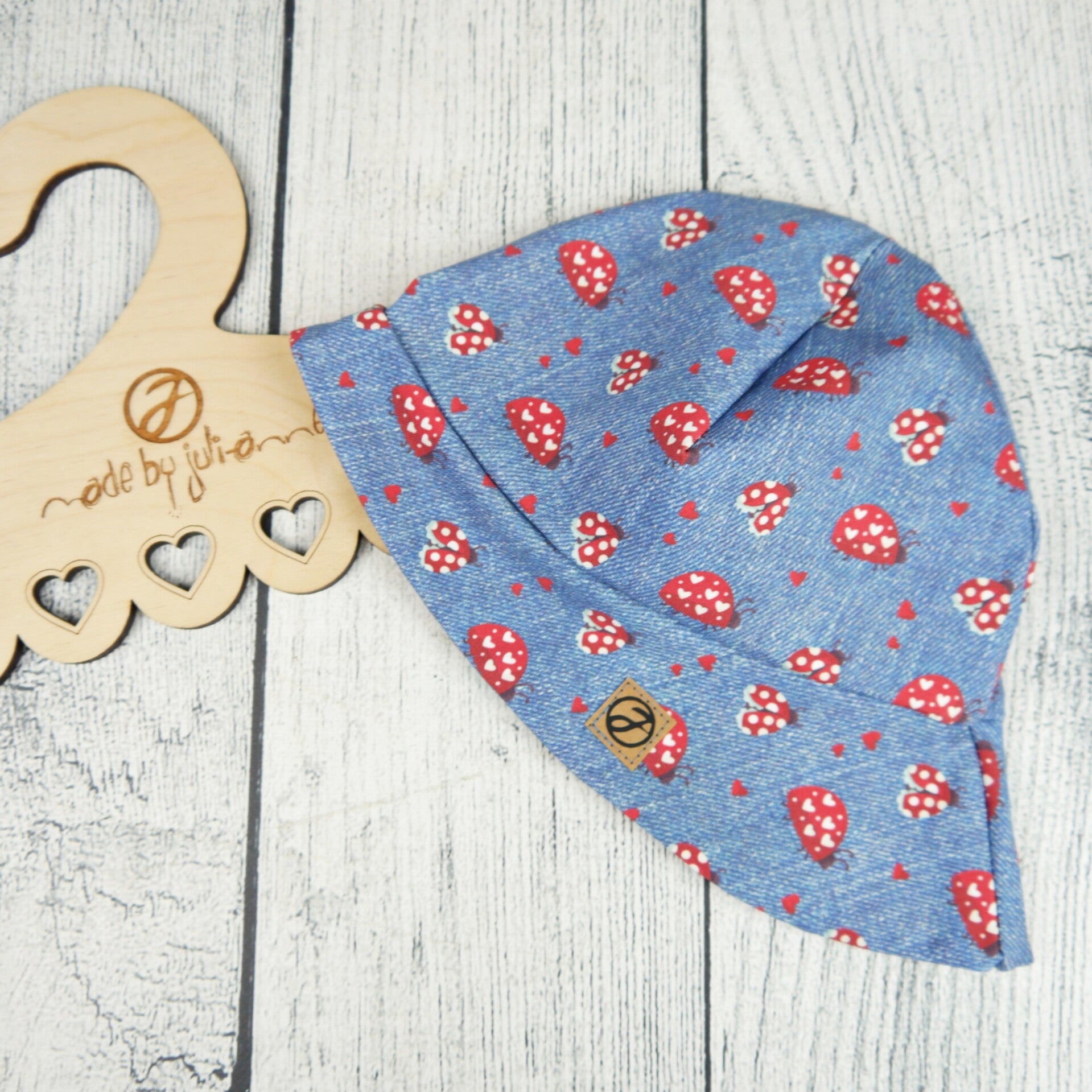 Jersey Sonnenhut Jeanslook Marienkäfer