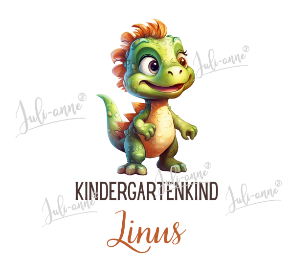 Bügelbild KINDERGARTEN DINO BOY  - Cool Dino