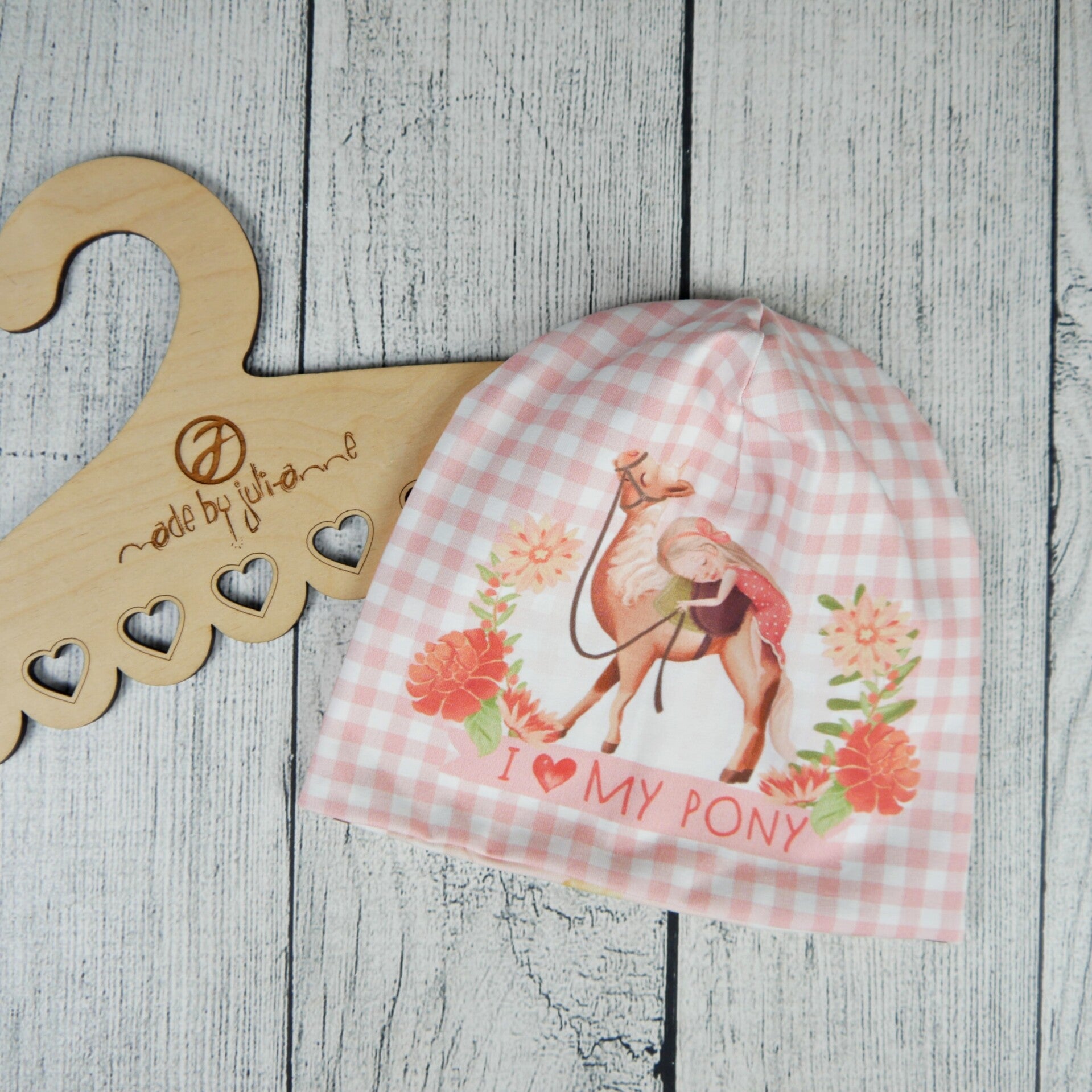 Beanie "I Love my Pony' *wendbar*