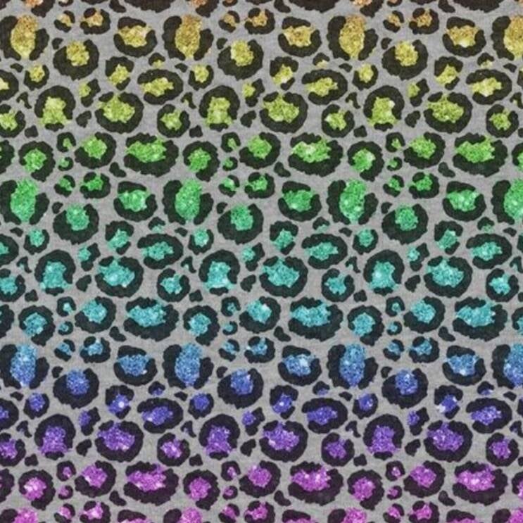Stoffwelten Rainbow Leo Fake Glitzer 