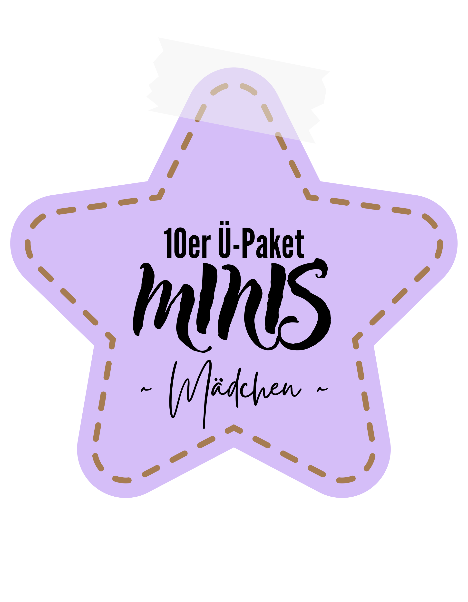 Set: 10 MINIS Bügelbilder Ü-Paket MÄDCHEN