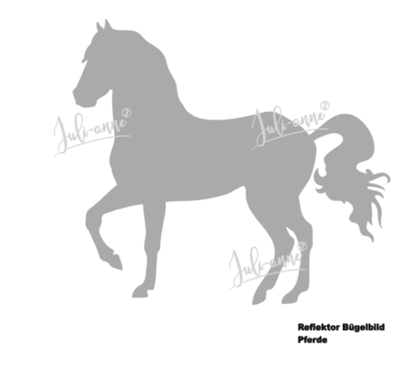 Reflektor Bügelbild - Pferd *verschiedene Größen*
