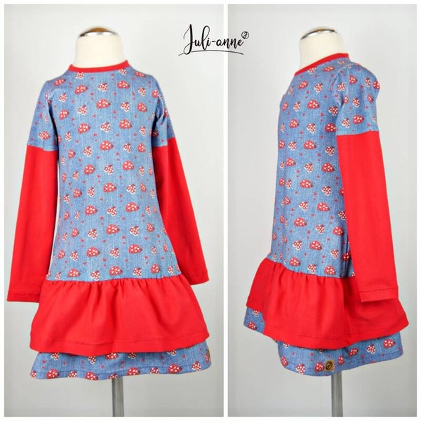 Kleid Rosie Jeanslook Marienkäfer