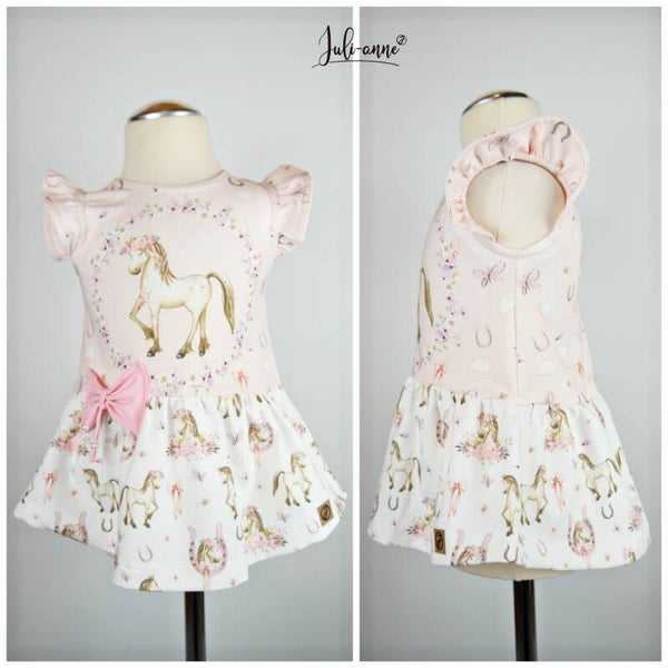 Long-Bluse / Kleid Ganzjahresliebling Pferd im Kreis