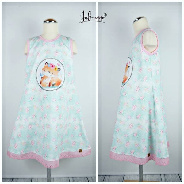 Kleid Federleicht Fuchsliebe Mint - Rosa
