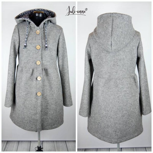 Jumi Mantel Walk Hellgrau Meliert