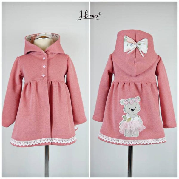 Jumi Mädchen Jacke Glitzer Sweat Himbeer /  Teddy