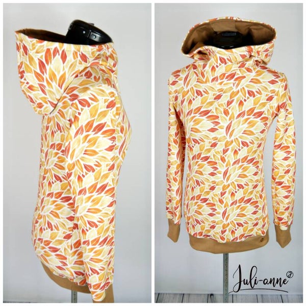 Damen Hoodie "Blätter" Herbstglanz