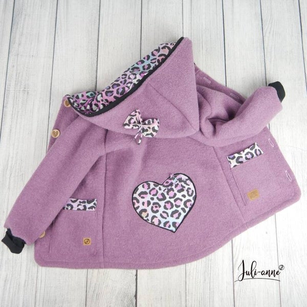 Walk Jacke BIO Softwalk Flieder mit Herz