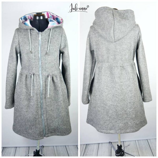 Jumi Mantel Walk Hellgrau Meliert