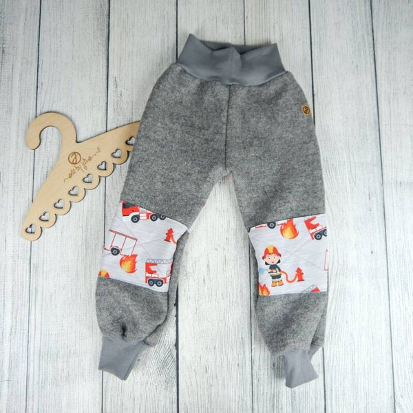 Walk-Hose Hellgrau mit Softshell Verstärkung