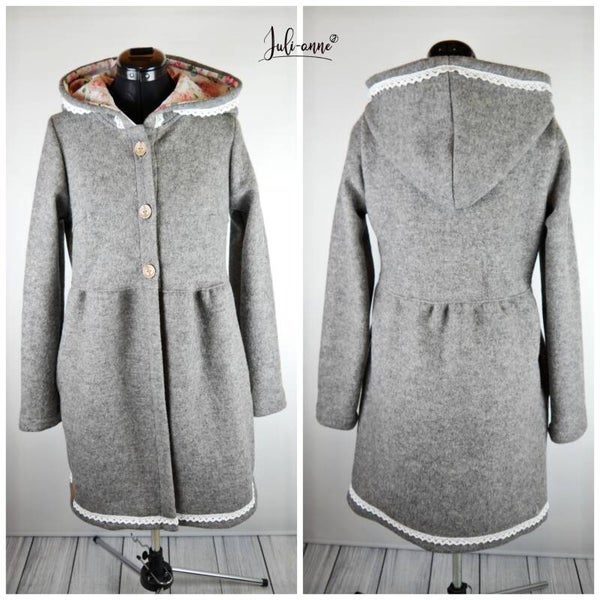 Jumi Mantel Walk Hellgrau Meliert