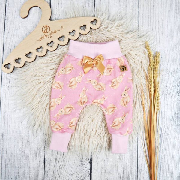 Gr. 62 Baggypants Hasen Rosa