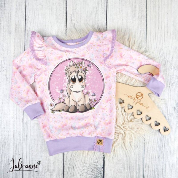 Pullover Max süßes Pferd mit Schmetterlingen