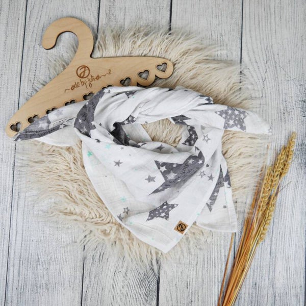 4 - 10 Jahre Musselin Halstuch Stern "To the Moon and Back"