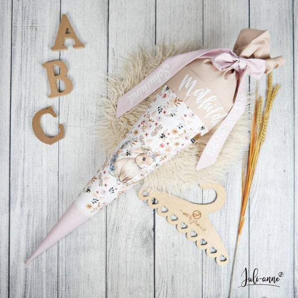 Schultüte BOHO GARDEN HASE 70cm / 85cm