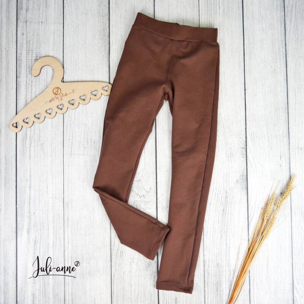 Taschen-Leggings BIO Softsweat Schoko