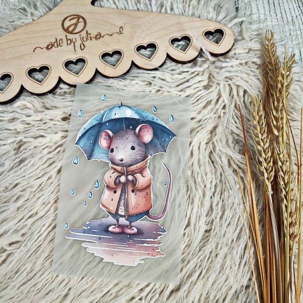 Bügelbild Umbrella Animals - Maus