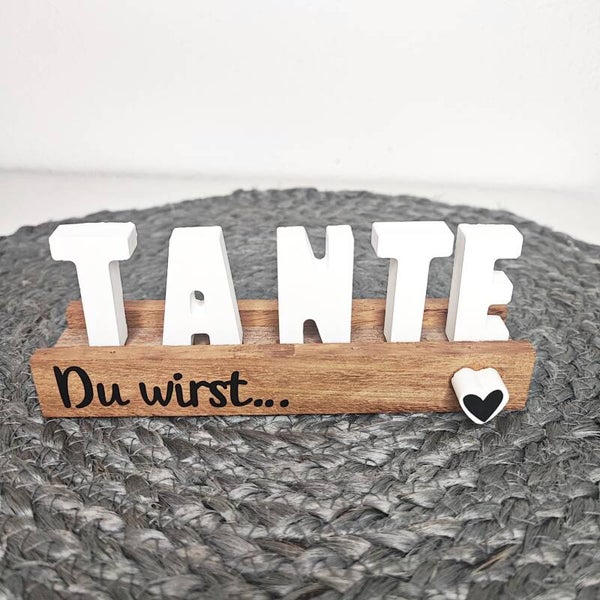 Geschenk / Mitbringsel - Dekoboard Du wirst..... TANTE