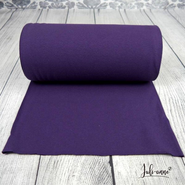 Feinripp Bündchen Lila -  Schlauch 35cm