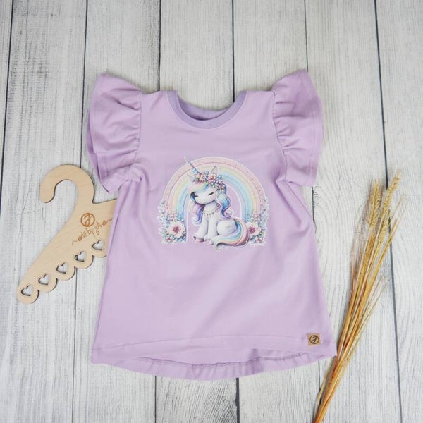 Cutie Shirt - Flieder Rainbow UNICORN