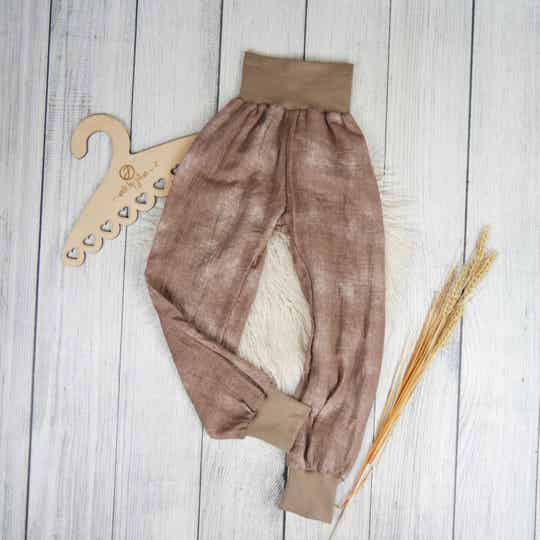 110/116 Musselin Pumphose Jeanslook Taupe
