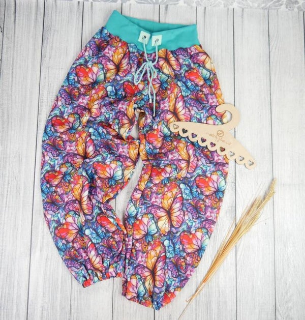 DAMEN Pumphose Musselin Jeansoptik Blau