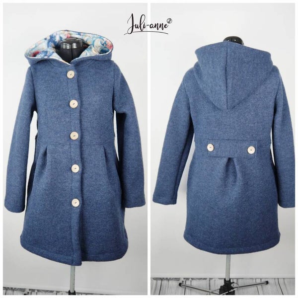 Jumi Mantel  BIO Softwalk Jeansblau -Riegel-