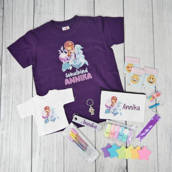 Großes Set für die Schultüten-Füllung *Wunschmotiv & Name