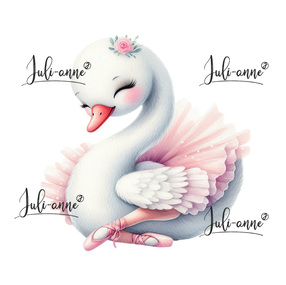 Bügelbild Ballerina Schwan