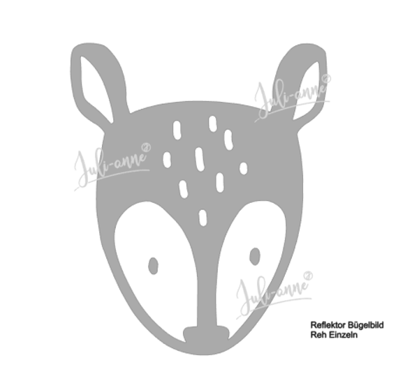 Reflektor Bügelbild - Reh *verschiedene Größen*