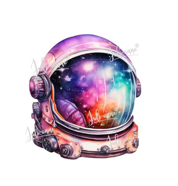 Bügelbild SPACE Astronautenhelm
