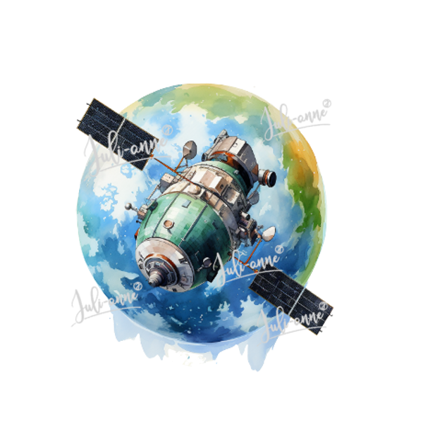 Bügelbild SPACE Satellit