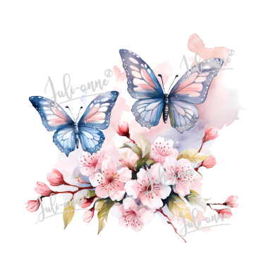 Bügelbild Flower Butterfly 3