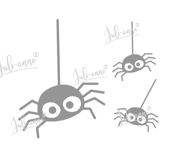 Reflektor Bügelbild - 3er Set Spinne #Halloween