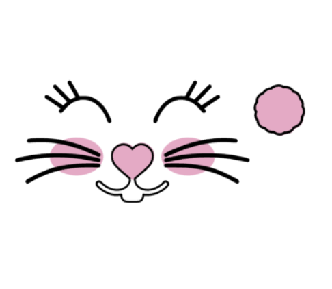 Plottdatei Hasengesicht mit Schwänzchen