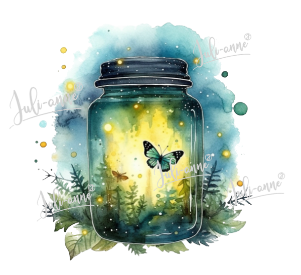 Bügelbild Magical JARS - Butterfly