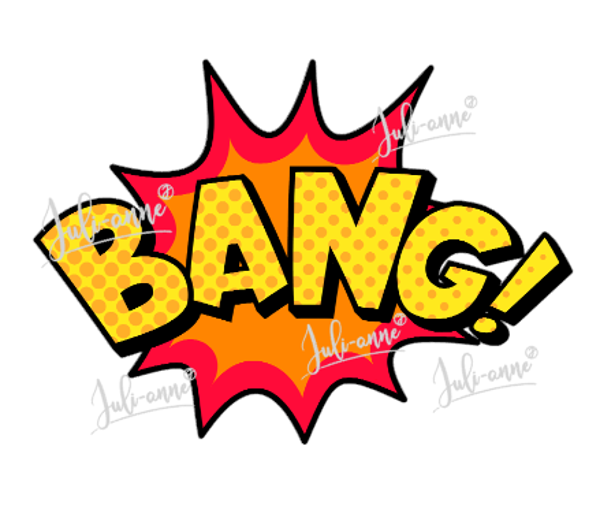 Bügelbild COMIC - Bang