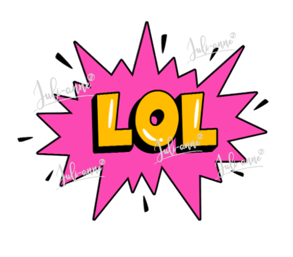 Bügelbild COMIC - LOL