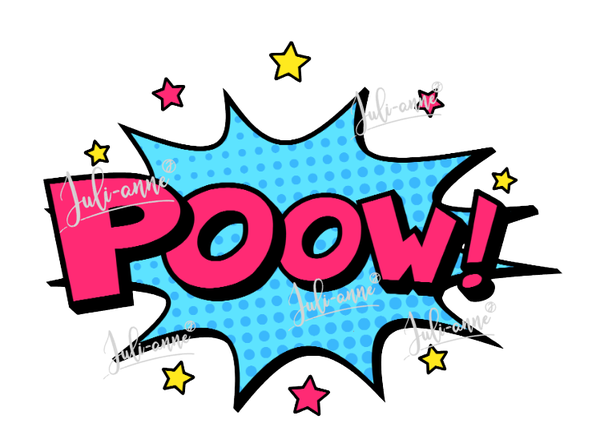 Bügelbild COMIC - Poow