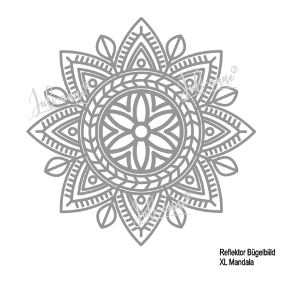 Reflektor Bügelbild - XL Mandala