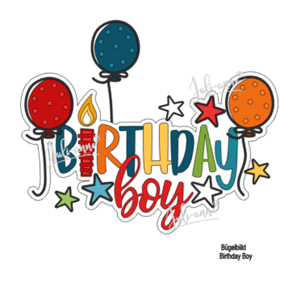 Bügelbild "Birthday Boy"