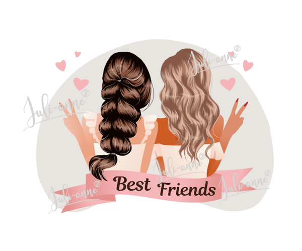 Bügelbild Best Friends