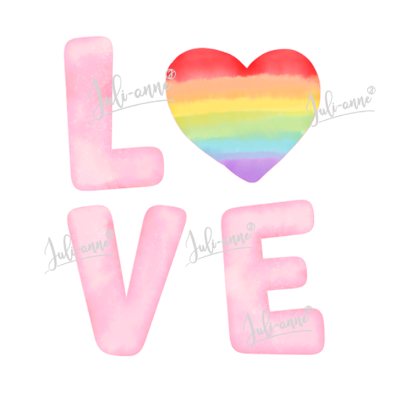 Bügelbild L💜VE