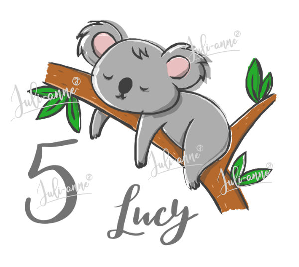 Bügelbild Geburtstag Koala