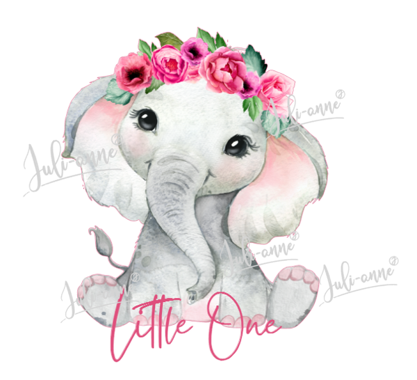 Bügelbild Süßer Elefant "Little one"