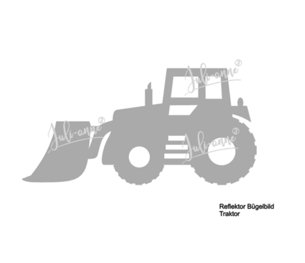 Reflektor Bügelbild - Traktor / Bagger *verschiedene Größen*